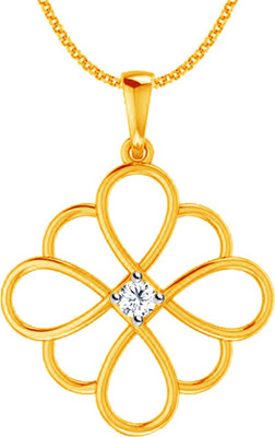 40% OFF on Jacknjewel Dreena 14K Yellow Gold Plated 14K Diamond Gold Pendant