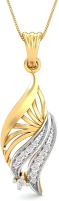 KuberBox The Lady Love 18K Diamond Yellow Gold Pendant