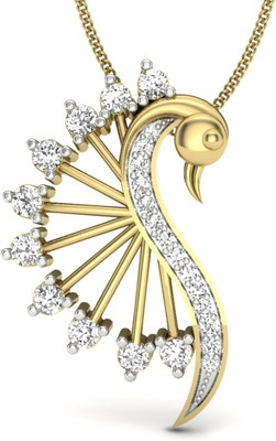 KuberBox Pankhuri 18K Diamond Yellow Gold Pendant KuberBox Pankhuri 18K Diamond Yellow Gold Pendant
