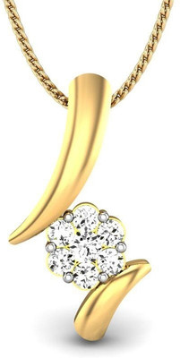 19% OFF on Candere Promise Rhodium Plated Yellow Gold Pendant
