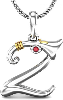 20% OFF on Candere Initial Z Vakratunda 18K Ruby White Gold Pendant