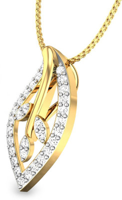 19% OFF on Candere Avani Diamond Rhodium Plated 18K Yellow Gold Pendant