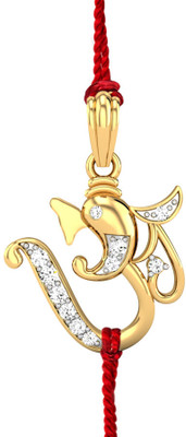 Candere Ekadrishta Diamond Rhodium Plated 14K Yellow Gold Pendant
