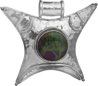 Exotic India Large Sterling Silver Pendant