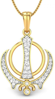 Candere The Akal Purakh 14K Diamond Yellow Gold Pendant