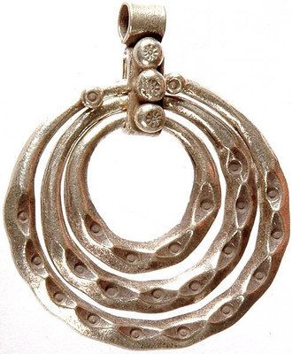Exotic India Antiquated Tribal Sterling Silver Pendant