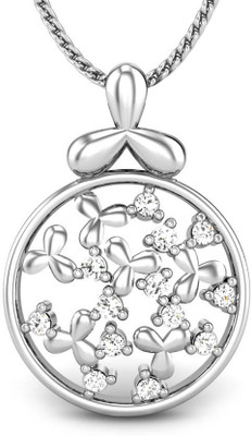 20% OFF on Candere Sonya Diamond Rhodium Plated 18K White Gold Pendant