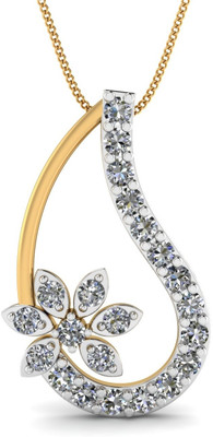 KuberBox Sparsha 18K Diamond Yellow Gold Pendant