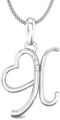 19% OFF on Candere X Love Rhodium Plated 18K Diamond White Gold Pendant