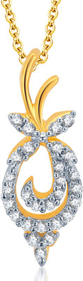 11% OFF on Karatcraftin Asta_SI JK 18K Yellow Gold Plated Diamond Gold Pendant