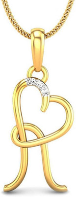 20% OFF on Candere R Love Rhodium Plated 14K Diamond Yellow Gold Pendant