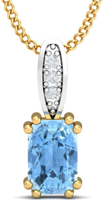 KuberBox 18K Aquamarine Yellow Gold Pendant