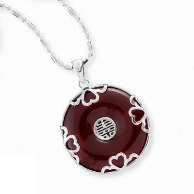 27% OFF on Aapno Rajasthan Silver and Red Agate Pendant Silver Pendant 27% OFF on Aapno Rajasthan Silver and Red Agate Pendant Silver Pendant