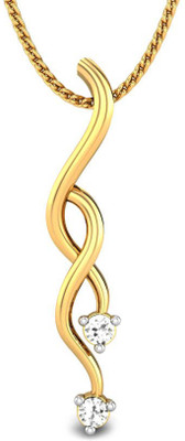 20% OFF on Candere Paradise Diamond Rhodium Plated 14K Yellow Gold Pendant