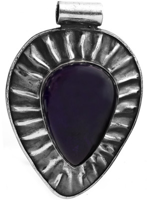 Exotic India Designer Amethyst Sterling Silver Pendant