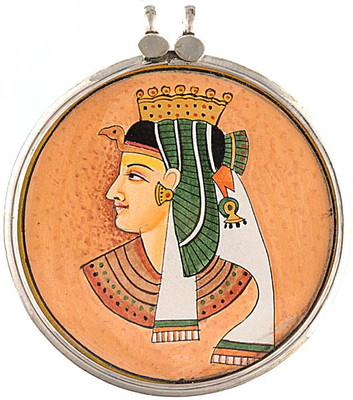 Exotic India Tribal Princess Sterling Silver Pendant