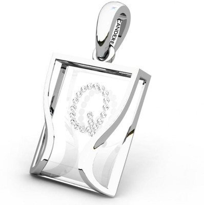 20% OFF on Candere The Initial Q 18K Diamond White Gold Pendant