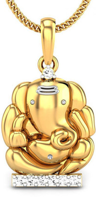 Candere Mahaganpati 14K Diamond Yellow Gold Pendant