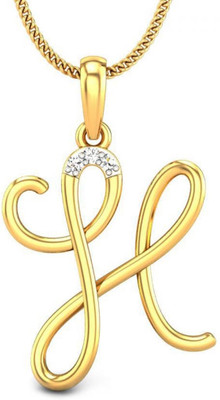 20% OFF on Candere H Love Rhodium Plated 18K Diamond Yellow Gold Pendant