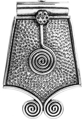 Exotic India Spiral with Dimples Sterling Silver Pendant