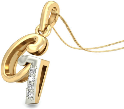 WearYourShine By PCJ The Initial G Diamond Gold Pendant