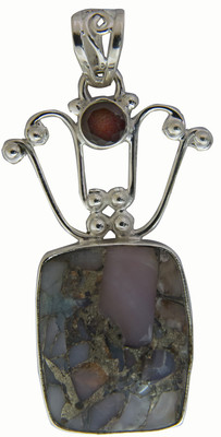 Exotic India Designer Agate Sterling Silver Pendant