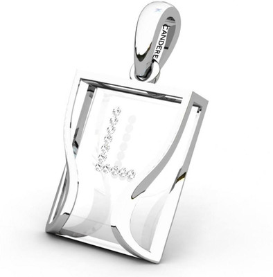 20% OFF on Candere The Initial L 18K Diamond White Gold Pendant