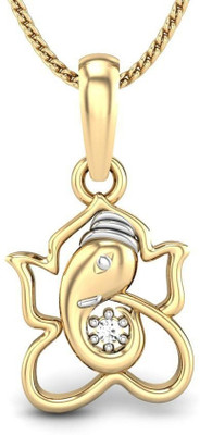 19% OFF on Candere Vignesh Rhodium Plated Yellow Gold Pendant