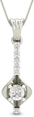 KuberBox A Graceful Aura 18K Diamond White Gold Pendant