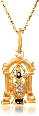 4% OFF on Karatcraftin Balaji 22K Yellow Gold Plated Gold Pendant