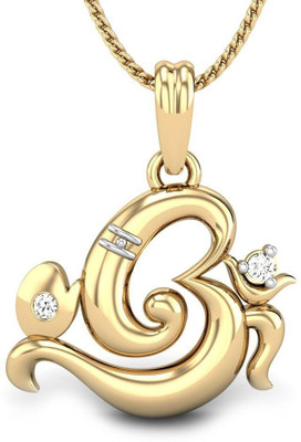 20% OFF on Candere Omkareshwar Rhodium Plated Yellow Gold Pendant