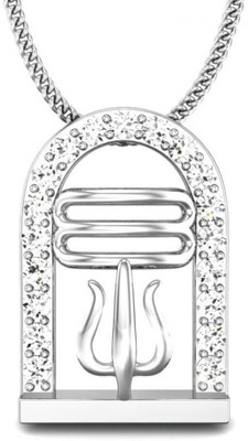 Candere Shivling 14K Diamond White Gold Pendant