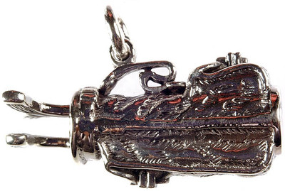 Exotic India Golf Sticks Bag Sterling Silver Pendant