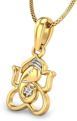 20% OFF on Candere Vignesh Diamond Rhodium Plated 14K Yellow Gold Pendant