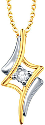 18% OFF on Aamanat Charming 18K Yellow Gold Plated Swarovski Crystal Sterling Silver Pendant