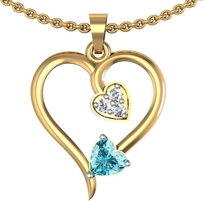 71% OFF on Suvarnadeep Rossy Yellow Gold Plated Zircon Sterling Silver Pendant