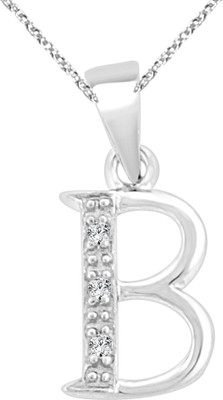 54% OFF on Glitz Design Letter B Monogram Charm Silver Plated Cubic Zirconia Sterling Silver Pendant 54% OFF on Glitz Design Letter B Monogram Charm Silver Plated Cubic Zirconia Sterling Silver Pendant