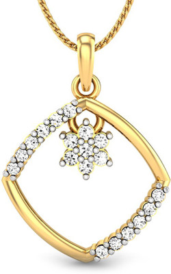 20% OFF on Candere Star Light Diamond Rhodium Plated 14K Yellow Gold Pendant