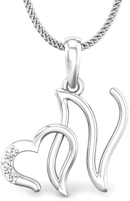 19% OFF on Candere N Love Rhodium Plated 14K Diamond White Gold Pendant
