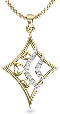 JewelsForum Kite Hearts 14K Diamond Gold Pendant