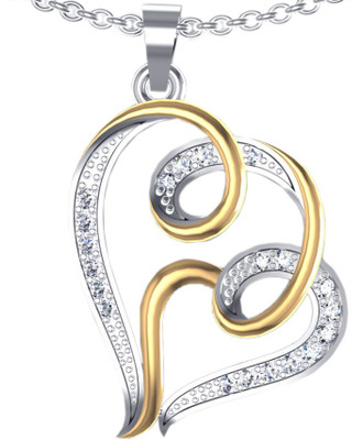 82% OFF on Suvarnadeep Rossy Yellow Gold Plated Zircon Sterling Silver Pendant