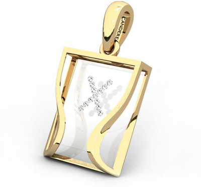 20% OFF on Candere The Initial X 18K Diamond Yellow Gold Pendant