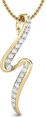 20% OFF on Candere Delicate Angel Rhodium Plated Yellow Gold Pendant