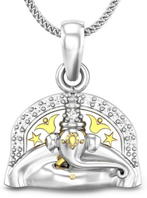 Candere Ballaleshwar 14K Diamond White Gold Pendant