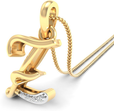 WearYourShine by PCJ The Capital E Diamond 18K Diamond Gold Pendant