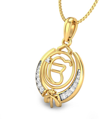 20% OFF on Candere Akal Olalo Diamond Rhodium Plated 14K Yellow Gold Pendant