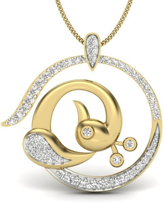 34% OFF on KuberBox The Peacock 14K Diamond Gold Pendant
