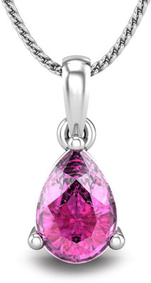20% OFF on Candere Sneh Pink Sapphire 18K Sapphire White Gold Pendant