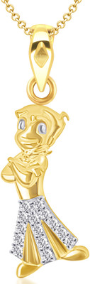 69% OFF on VK Jewels Chota Bhim 18K Yellow Gold Plated Cubic Zirconia Alloy Pendant