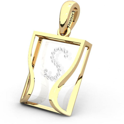 20% OFF on Candere The Initial S 18K Diamond Yellow Gold Pendant